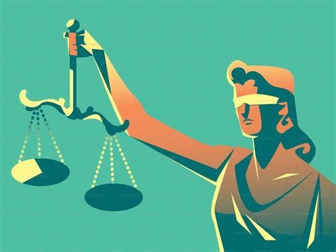Simbolo della giustizia con un lavoratore che indica una ferita