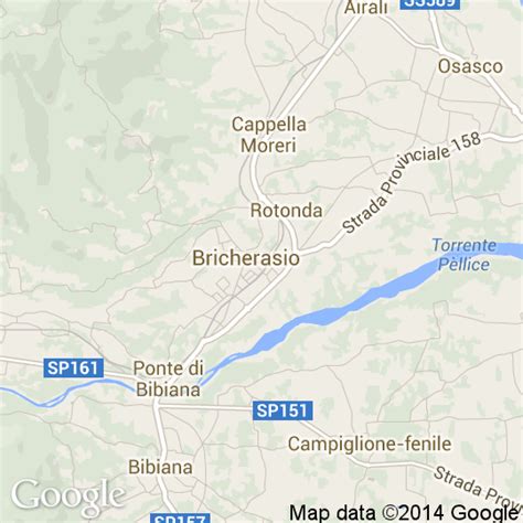 Mappa di Bricherasio con evidenziati i servizi sociali