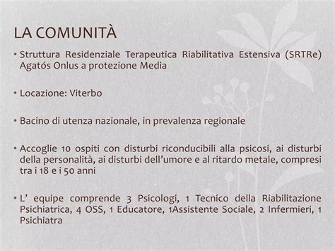 Struttura di una comunità terapeutica