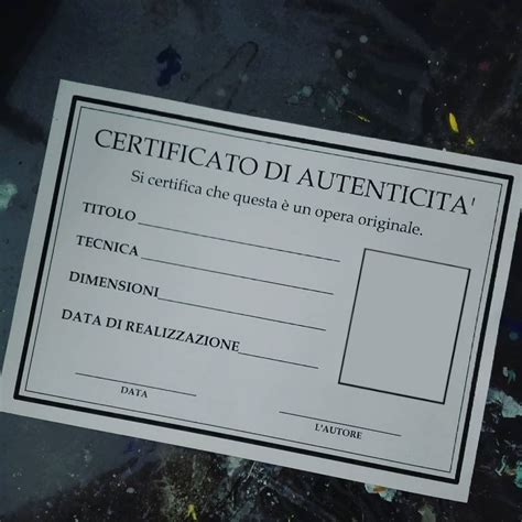 certificato di autenticità recensioni