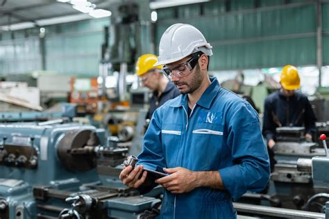 Lavoratori in una fabbrica metalmeccanica
