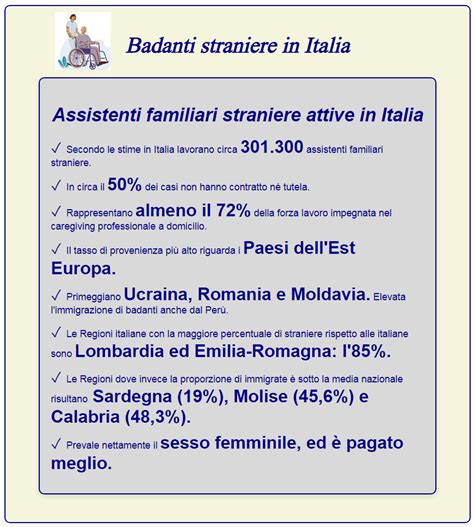 Infografica sui passaggi per assumere una badante straniera