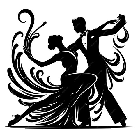 Silhouette di una coppia che balla