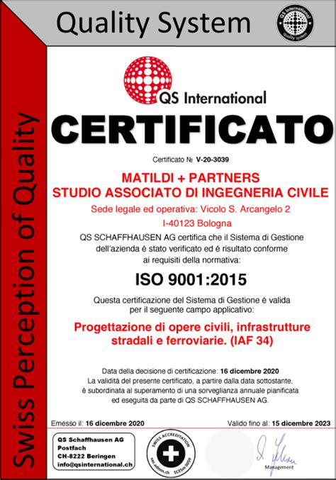 Certificato ISO 9001