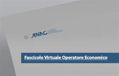 Schema del Fascicolo Virtuale dell'Operatore Economico