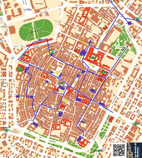 Mappa di Modena che evidenzia zone turistiche e di interesse