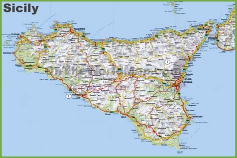 Mappa della Sicilia con evidenziati i distretti socio-sanitari