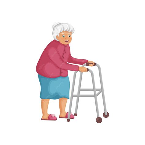 Persona anziana che cammina con un deambulatore