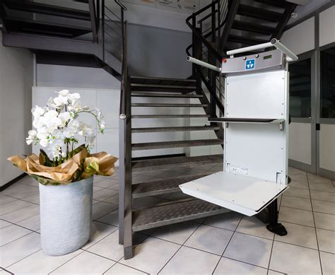 Schema di una pedana montascale per carrozzine